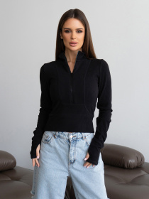 Кофта ISSA Plus модель 14434_черный Фото