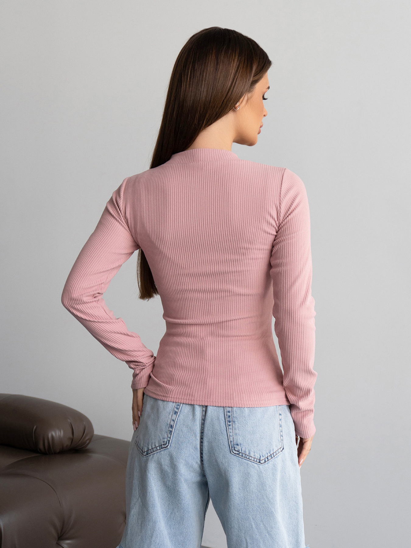 Лонгслив ISSA Plus модель 14435_розовый Фото