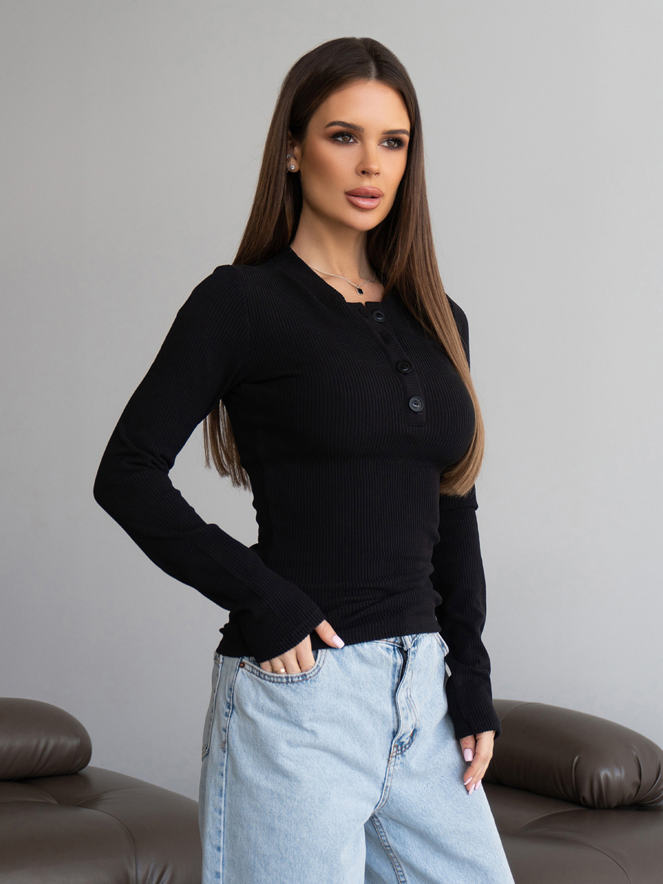 Лонгслів ISSA Plus модель 14435_черный Фото