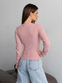 Лонгслив ISSA Plus модель 14437_розовый Фото