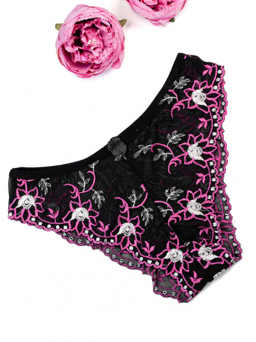 Трусы ISSA Plus модель BL2-882_черный_розовый Фото