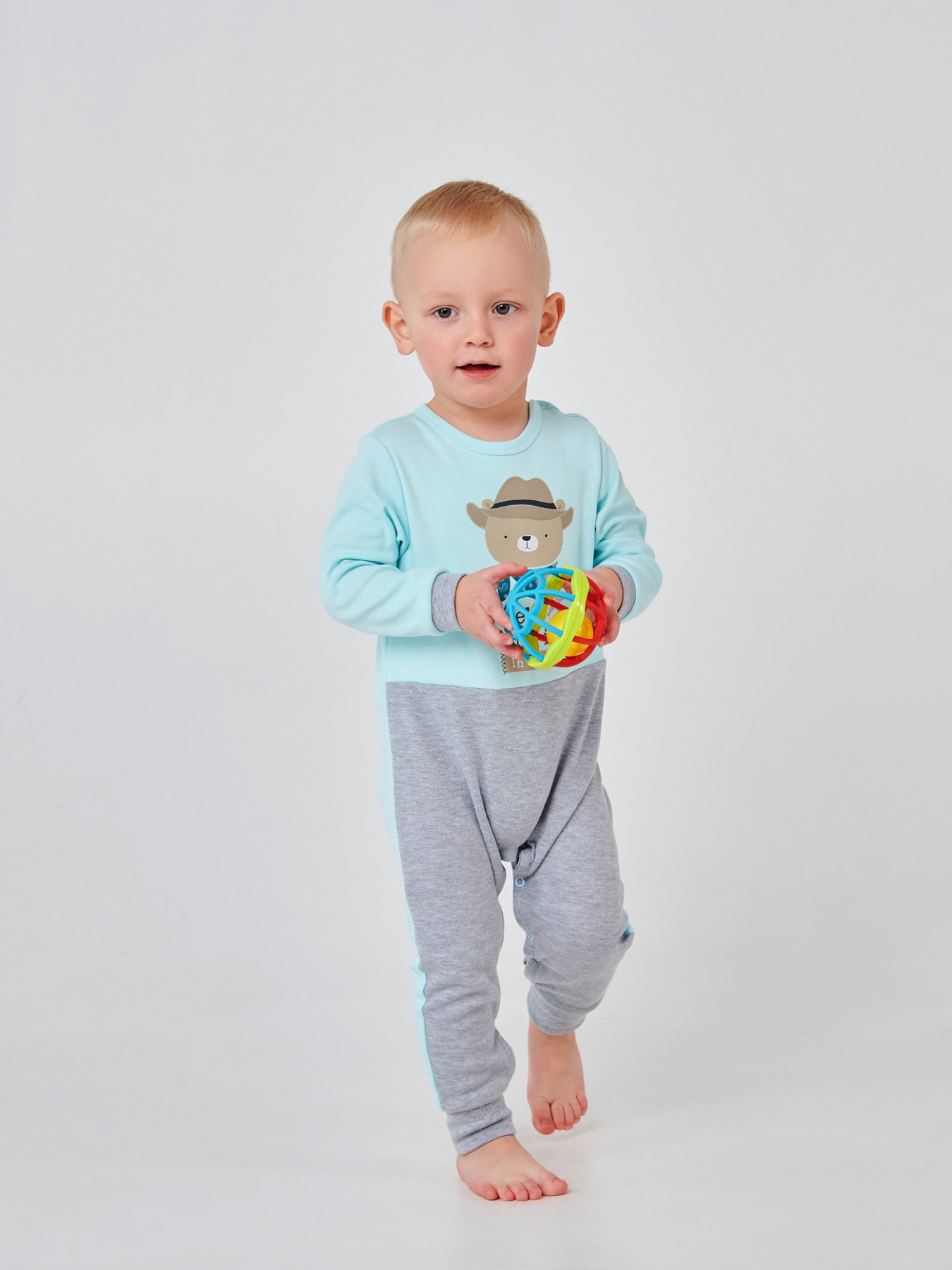 Нательный комбинезон SMIL модель smil_108674-goluboj Фото