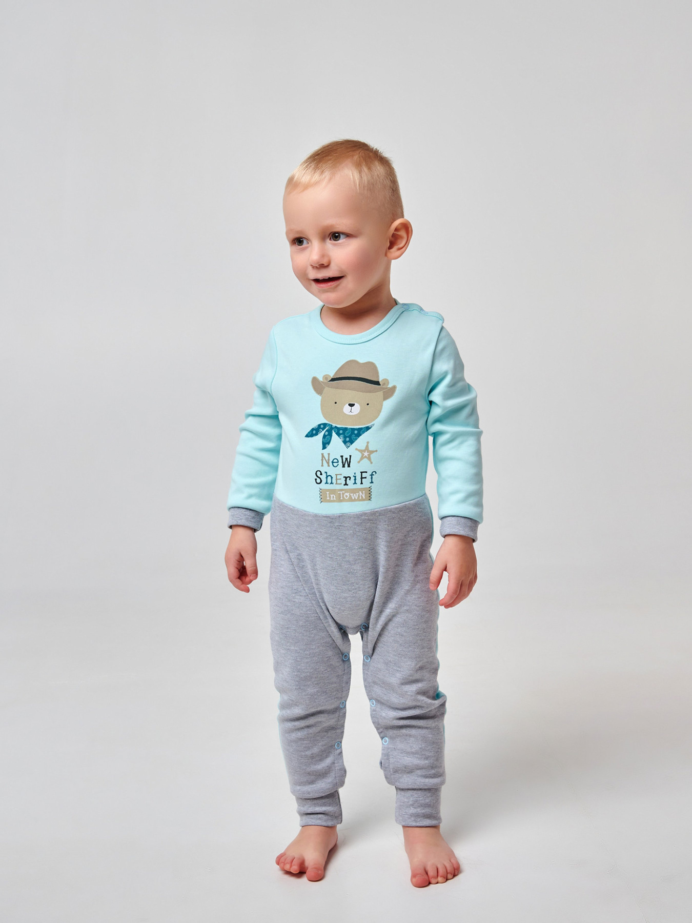 Нательный комбинезон SMIL модель smil_108674-goluboj Фото