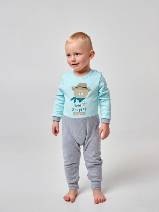 Нательный комбинезон SMIL модель smil_108674-goluboj Фото