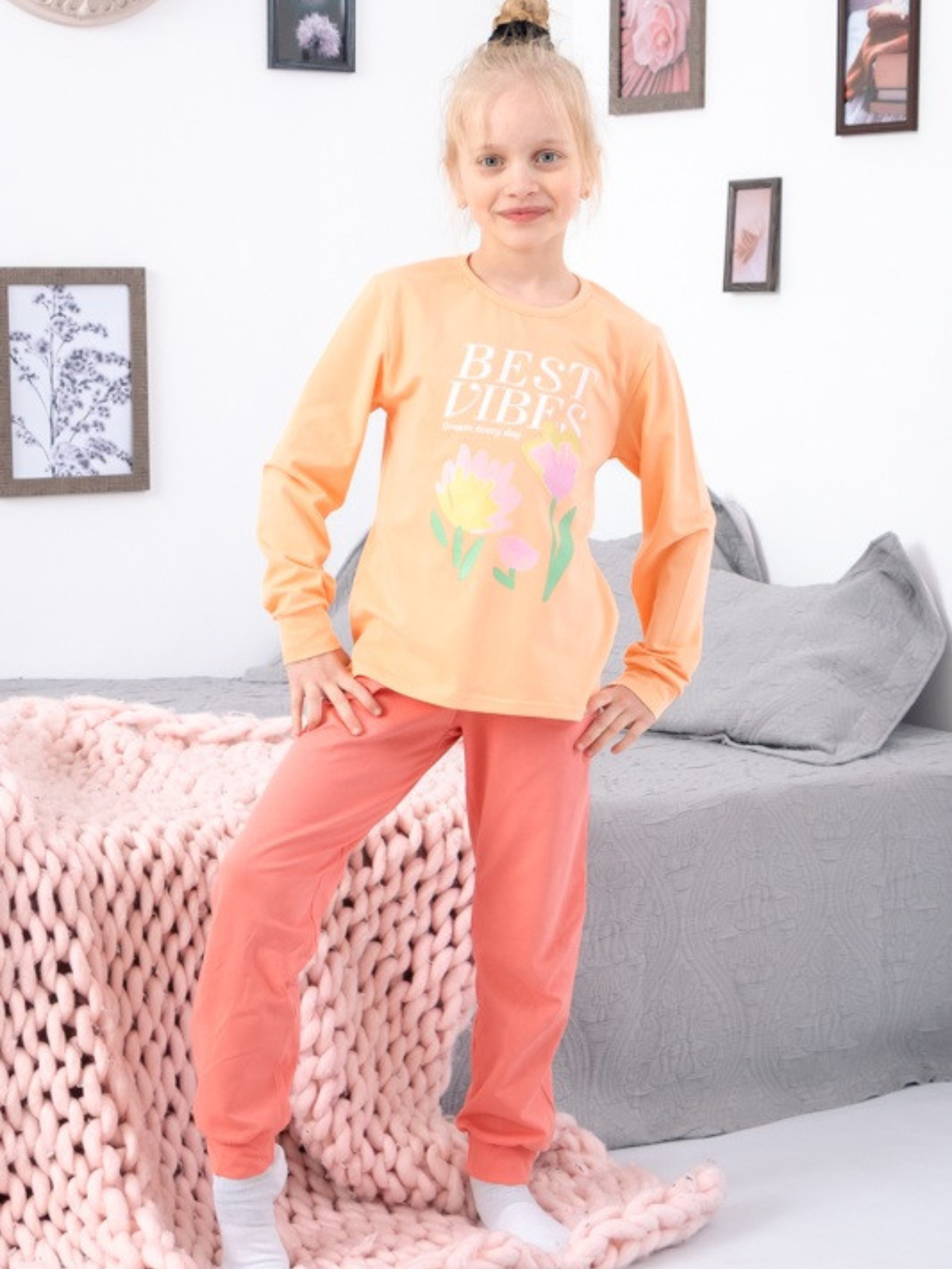 Пижама Носи своє модель 6076-036-33-5-pomaranchevo-persikovij-best Фото