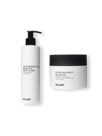 Питательный бальзам для тела с шелком + Крем-гель для душа с пребиотиками Hillary модель K-11-661 Фото