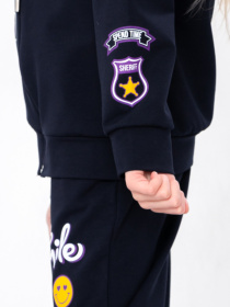 Спортивний костюм Носи своє модель 6018-057-33-3-chornilxno-sinj-smajl Фото