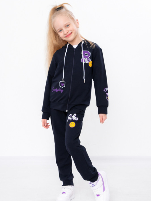 Спортивний костюм Носи своє модель 6018-057-33-3-chornilxno-sinj-smajl Фото