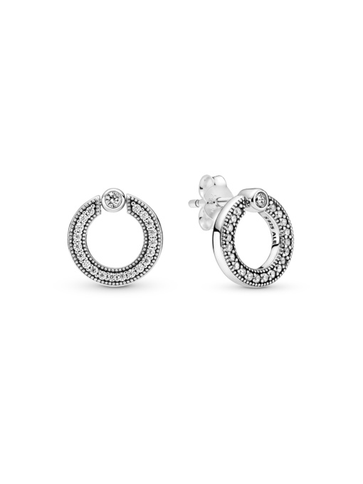 Серьги-гвоздики PANDORA Moments модель 299486C01 Фото