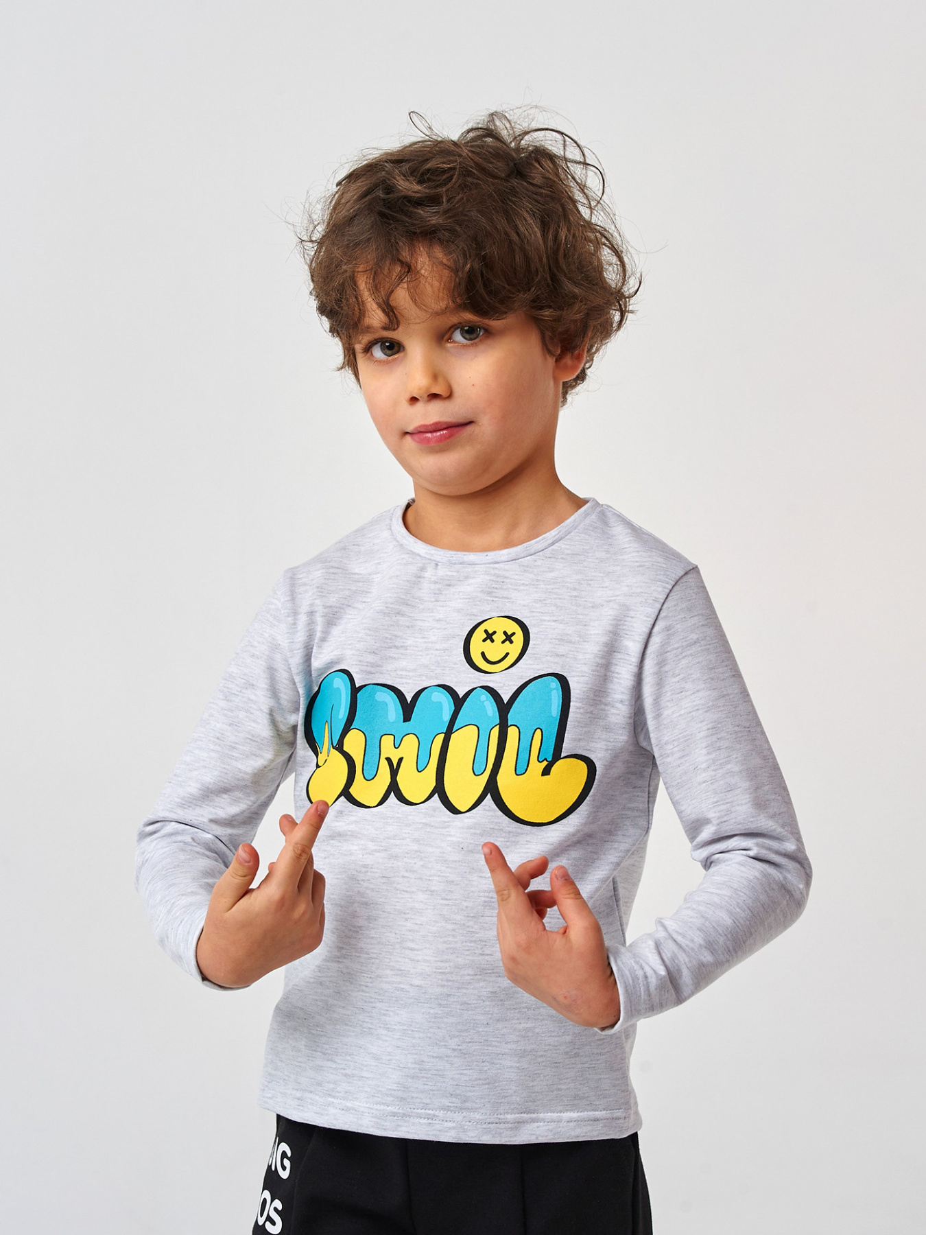 Лонгслів SMIL модель smil_114136-seryj-melanz Фото