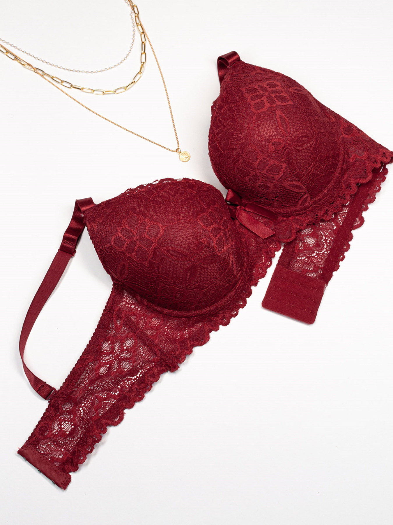 Бюстгальтер ISSA Plus модель BL3-04_бордовый Фото