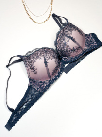 Бюстгальтер ISSA Plus модель BL3-51_синий_розовый Фото