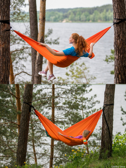 Спорядження для туризму Levitate гамак модель OCEAN orange — фото - INTERTOP