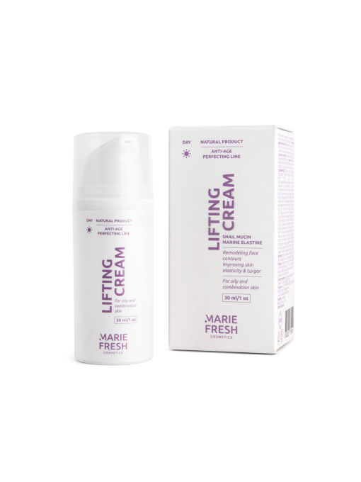 Денний крем ліфтинг з муцином равлика для зрілої жирної та комбінованої шкіри MARIE FRESH Cosmetics модель dlos-1-30 Фото