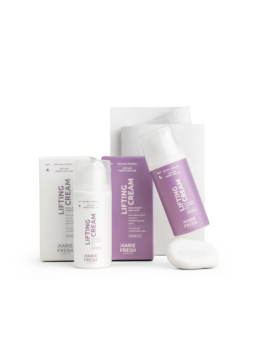 Набір денний+нічний крем ліфтинг для зрілої жирної та комбінованої шкіри MARIE FRESH Cosmetics модель dnlos-1-2 Фото