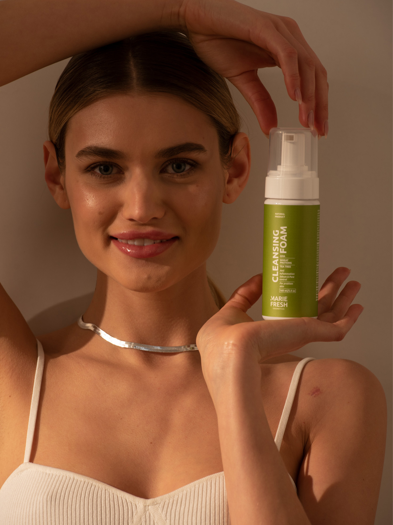 Очищающая пенка для лица с AHA кислотами для проблемной кожи MARIE FRESH Cosmetics модель psf-2-160 Фото