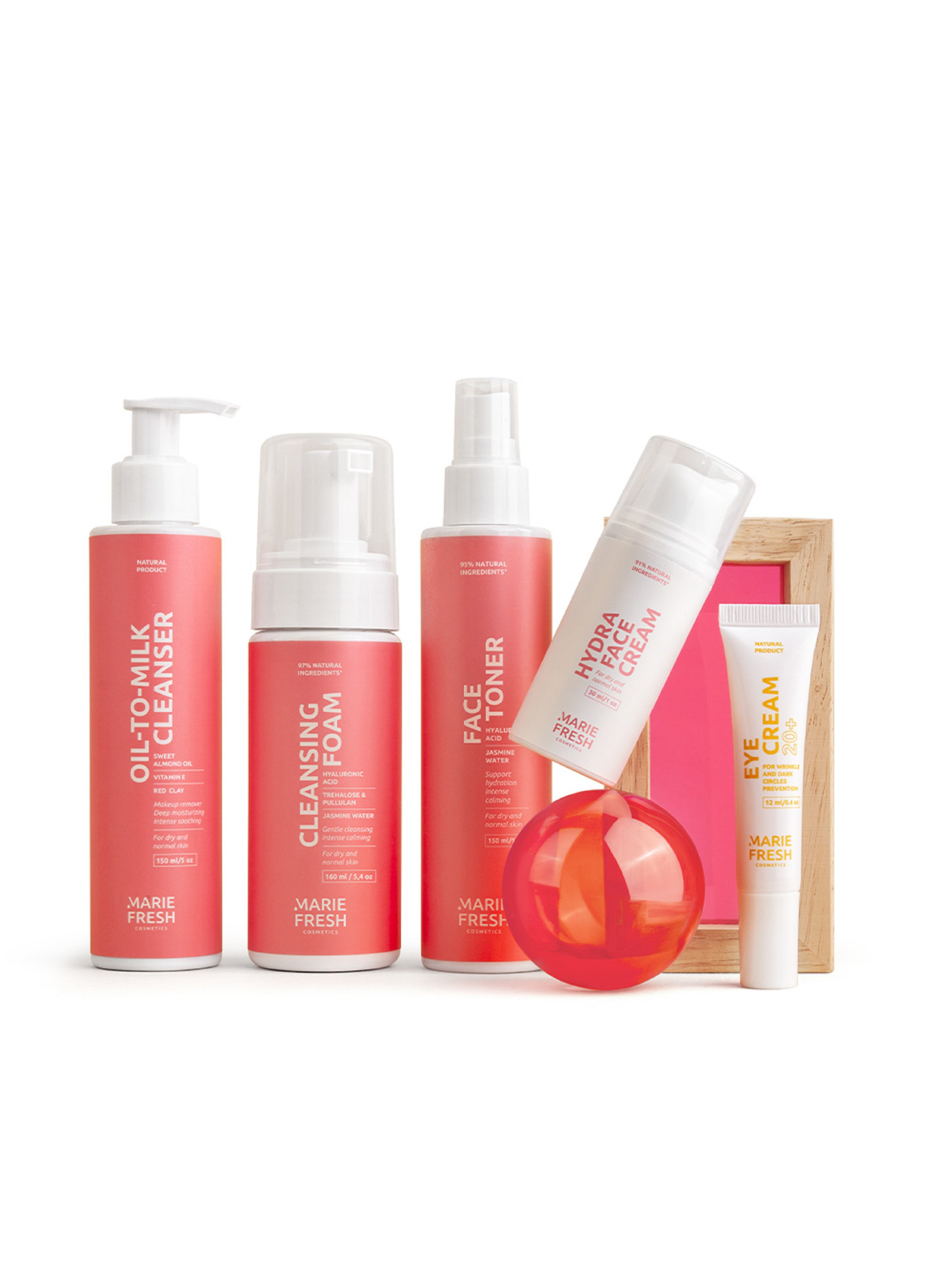 Комплексный уход за молодой сухой и нормальной кожей с пенкой MARIE FRESH Cosmetics модель ydss-f-2-5-3 Фото