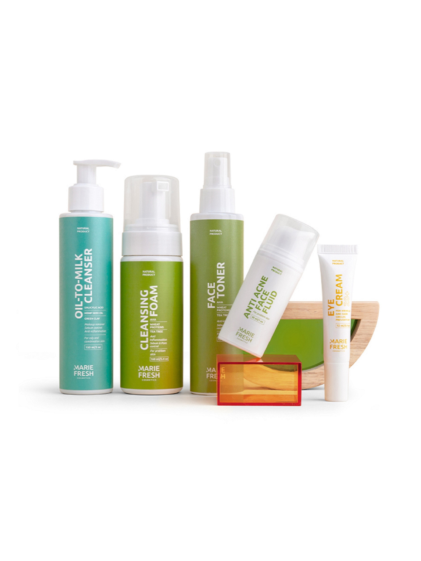 Комплексный уход за молодой проблемной кожей с пенкой MARIE FRESH Cosmetics модель ypss-f-2-5-3 Фото