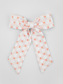 Заколка молочний шовковий бант Gepur модель 46093 Фото