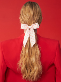 Заколка молочний шовковий бант Gepur модель 46093 Фото