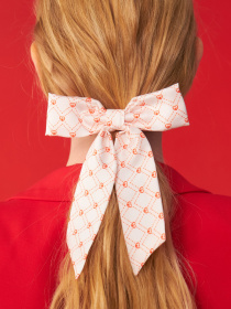 Заколка молочний шовковий бант Gepur модель 46093 Фото