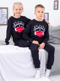 Пижама Носи своє модель 6076-l-serdechka-chornilxno-sinj Фото