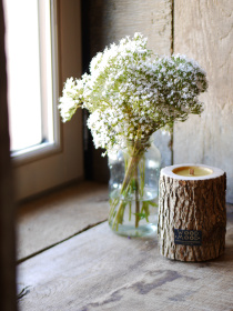 Интерьерная свеча в дереве с фактурной корой WOOD MOOD модель 1122300000 Фото