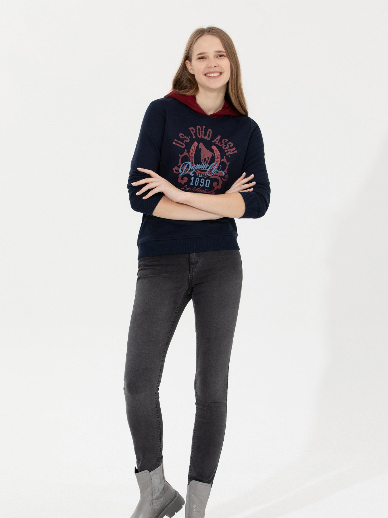 Худи US Polo модель G082GL082.000.1255494.VR033 Фото