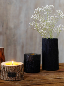 Дерев'яна свічка із фактурною корою WOOD MOOD модель 1182300000 Фото