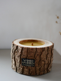 Дерев'яна свічка із фактурною корою WOOD MOOD модель 1182300000 Фото