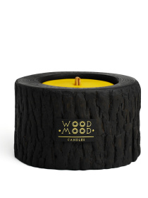 Широкая черная свеча в дереве WOOD MOOD модель 1882100000 Фото