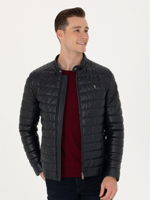 Шкіряна куртка US Polo модель G081SZ035.000.K23034.200 Фото