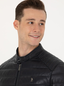 Шкіряна куртка US Polo модель G081SZ035.000.K23034.200 Фото