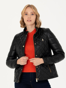 Шкіряна куртка US Polo модель G082SZ035.000.WK23007.001 Шкіряна куртка US Polo модель G082SZ035.000.WK23007.001 Фото