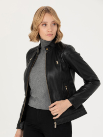 Куртка кожаная US Polo модель G082SZ035.000.WK23002.001 Фото