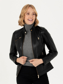 Шкіряна куртка US Polo модель G082SZ035.000.WK23002.001 Шкіряна куртка US Polo модель G082SZ035.000.WK23002.001 Фото