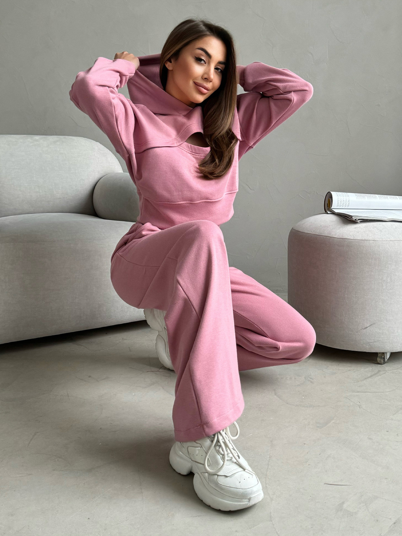 Костюм ISSA Plus модель 14461_розовый Фото