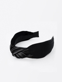 Обруч для волосся MyScarf чорний one size атлас без сітки MyScarf модель mp19616112 Фото