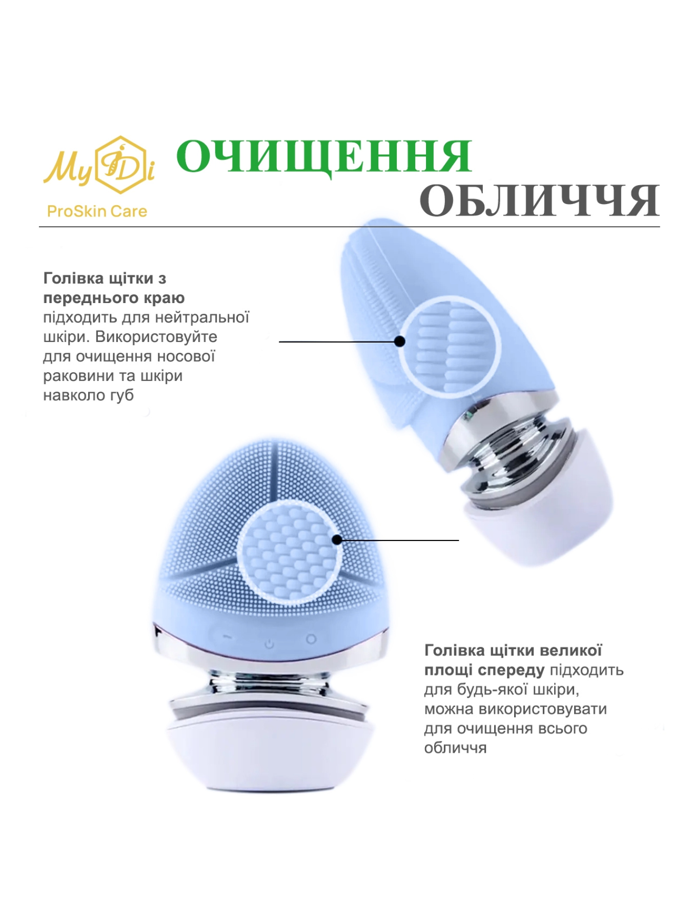 Электрощетка для умывания лица с EMS MyIDi модель A00013my Фото