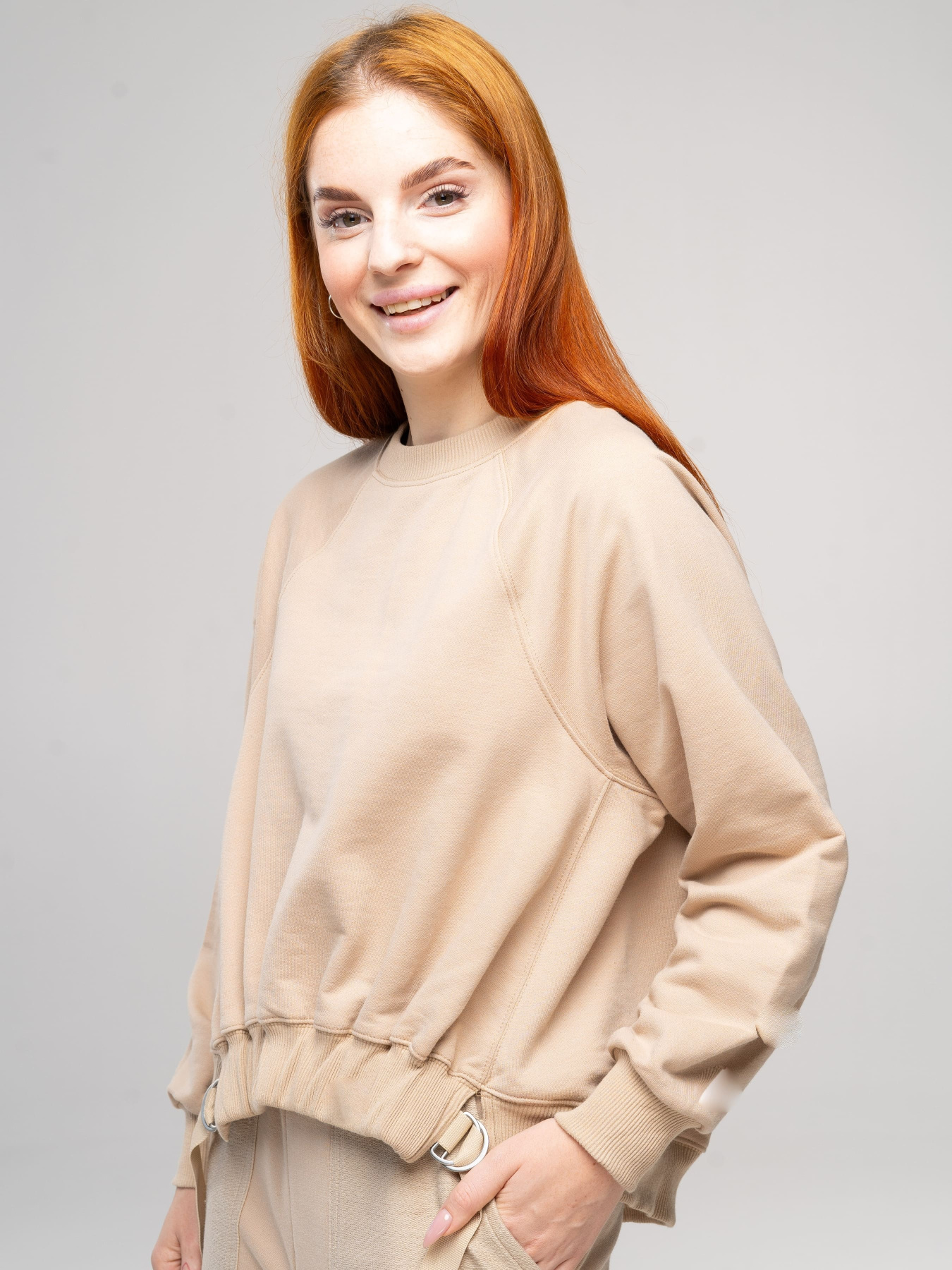 Свитшот Роза модель 230408_beige Фото