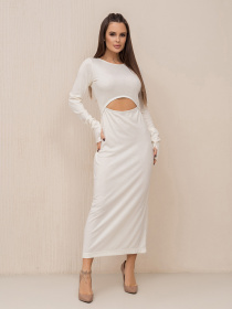 Платье макси ISSA Plus модель 14438_молочный Фото