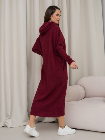 Платье миди ISSA Plus модель 14366_бордовый Фото