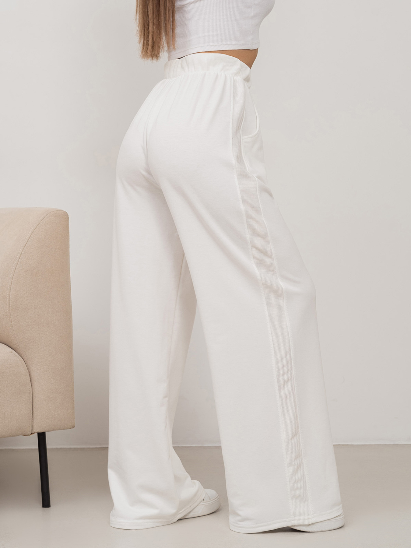 Брюки палаццо ISSA Plus модель 14303_молочный Фото