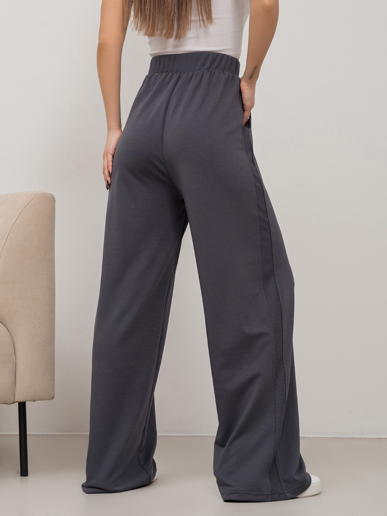 Палаццо ISSA Plus модель 14303_темно_серый Фото