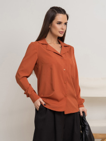 Сорочка ISSA Plus модель SA-504_терракотовый Фото