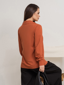 Рубашка повседневная ISSA Plus модель SA-504_терракотовый Фото