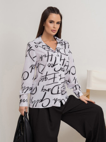 Рубашка повседневная ISSA Plus модель SA-509_белый Фото