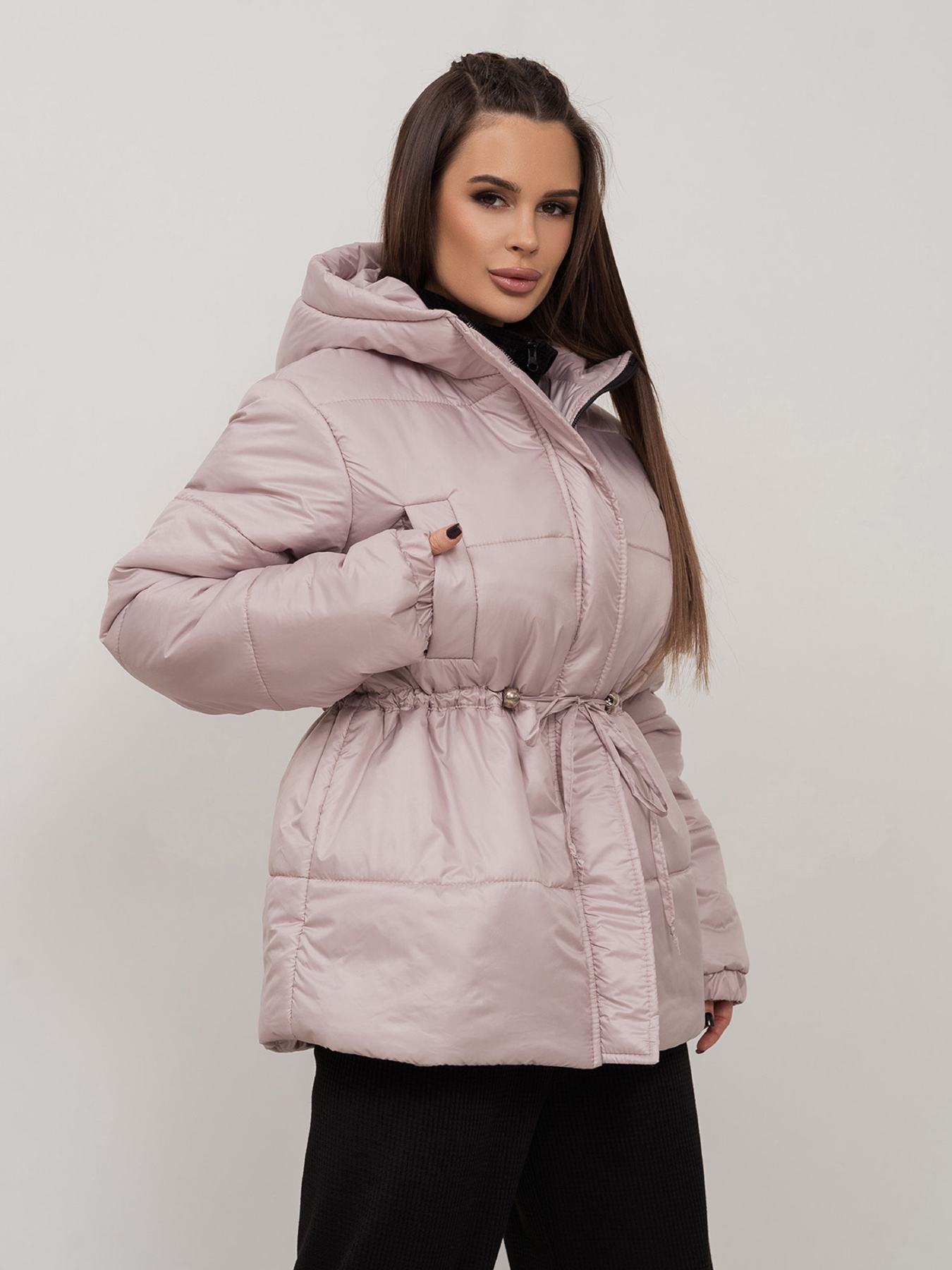 Демісезонна куртка ISSA Plus модель SA-508_бежевый Фото