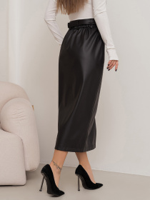 Юбка миди ISSA Plus модель 14444_черный Фото