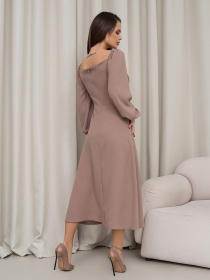 Платье миди ISSA Plus модель 14447_бежевый Фото